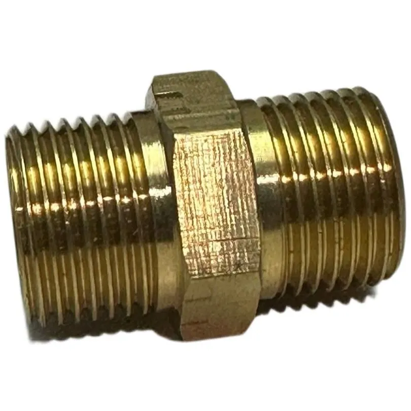 Переходник, ниппель 3/8 на 3/8, латунь