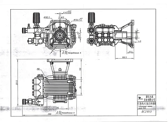 Насос высокого давления Danau DBC 15085A/1509А/1508А с регулятором давления